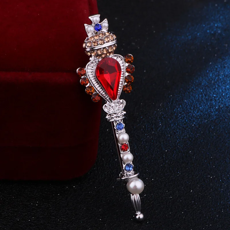 New Fashion Retro Crown Cross Red Rhinestone Pins and Brooches Little Magic Wand Lapel Pin Brooch Shirt Men Clothing Accessories
New Fashion Retro Crown Cross Red Rhinestone Pins and Brooches Little Magic Wand Lapel Pin Brooch Shirt Men Clothing Accessories