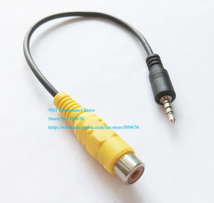 2.5MM 4Poles Male Plug to RCA Female Jack AV Adapter Cable For GPS Video Input/Free shipping/1PC
2.5MM 4Poles Male Plug to RCA Female Jack AV Adapter Cable For GPS Video Input/Free shipping/1PC