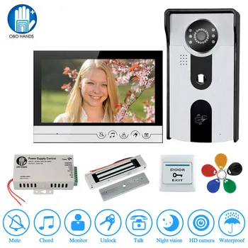 Wired doorphone 7" Video Door Phone Intercom system for home doorbell camera 1 Monitor + 1 RFID Access IR Camera + Electric Lock
Wired doorphone 7" Video Door Phone Intercom system for home doorbell camera 1 Monitor + 1 RFID Access IR Camera + Electric Lock