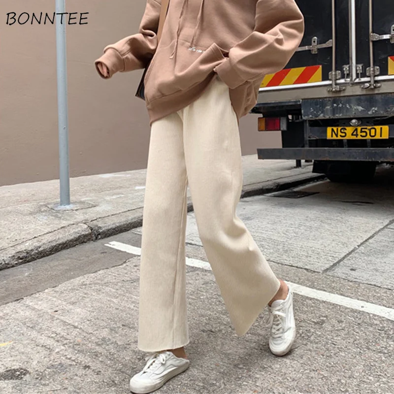 Pants Women Winter Loose Corduroy Wide Leg High Waist Womens Trouser Leisure Student Trendy Simple Full Length Pant Korean Style
Pants Women Winter Loose Corduroy Wide Leg High Waist Womens Trouser Leisure Student Trendy Simple Full Length Pant Korean Style