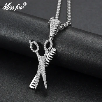 Missfox Golden Scissors Shape Men's Pendants Necklace Personality Hip Hop Style Male Copper Fascinating Chain Hip Hop Choker
Missfox Golden Scissors Shape Men's Pendants Necklace Personality Hip Hop Style Male Copper Fascinating Chain Hip Hop Choker
