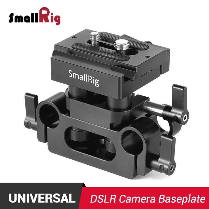 SmallRig DSLR Camera Plate Universal 15mm Rail Support System Baseplate Feature with Arca compatible QR plate 2272
SmallRig DSLR Camera Plate Universal 15mm Rail Support System Baseplate Feature with Arca compatible QR plate 2272