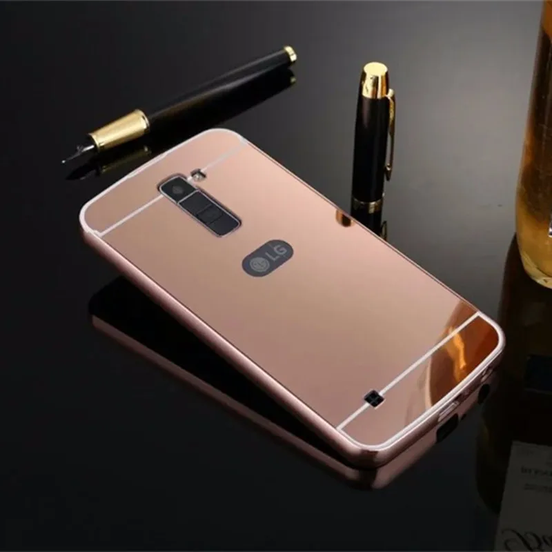 Luxury Mirror effect Hybrid case for LG K7 K 7 hard gold Metal Aluminum frame Protective back cover For lg k7 phone shell case
Luxury Mirror effect Hybrid case for LG K7 K 7 hard gold Metal Aluminum frame Protective back cover For lg k7 phone shell case