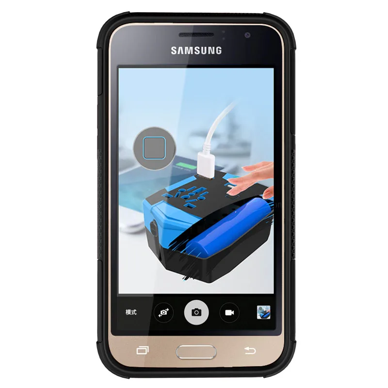 Роскошный чехол для Samsung Galaxy J1 2016 ударопрочный ТПУ + ПК Прочный Гибридный телефона