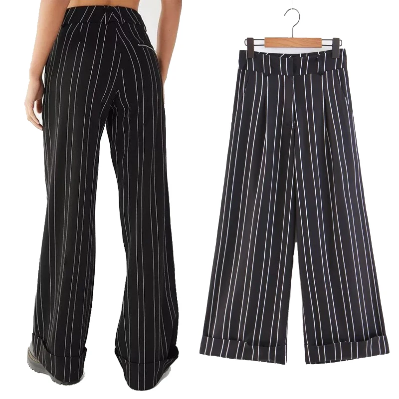 Vertical Striped Skinny Pants Women Elastic Waist Pocket OL Style Work Trousers 2018 Spring Mid Waist Long wide leg Pants T42306
Vertical Striped Skinny Pants Women Elastic Waist Pocket OL Style Work Trousers 2018 Spring Mid Waist Long wide leg Pants T42306