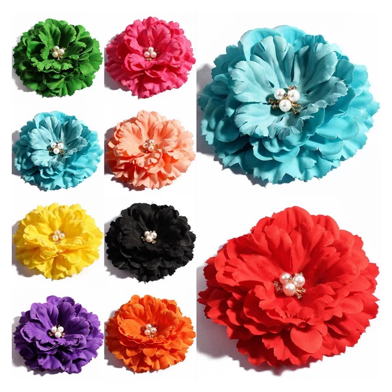 120pcs/lot 11cm 20colors Artificial Peony Flowers With Pearl Buttons For Girls Hair Accessories Fabric Flowers For Headbands
120pcs/lot 11cm 20colors Artificial Peony Flowers With Pearl Buttons For Girls Hair Accessories Fabric Flowers For Headbands