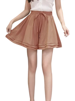 Women Casual Chiffon Shorts Ladies High Waist Short Pants With Belt Elastic Waist Drawstring Female Summer Loose Short Mujer
Women Casual Chiffon Shorts Ladies High Waist Short Pants With Belt Elastic Waist Drawstring Female Summer Loose Short Mujer