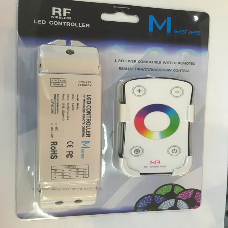 M3+M4-5A RF wireless RGB led controller M3 touch remote with M4-5A CV Receiving controller,DC5V-24V input,6A*3CH Max 18A output
M3+M4-5A RF wireless RGB led controller M3 touch remote with M4-5A CV Receiving controller,DC5V-24V input,6A*3CH Max 18A output