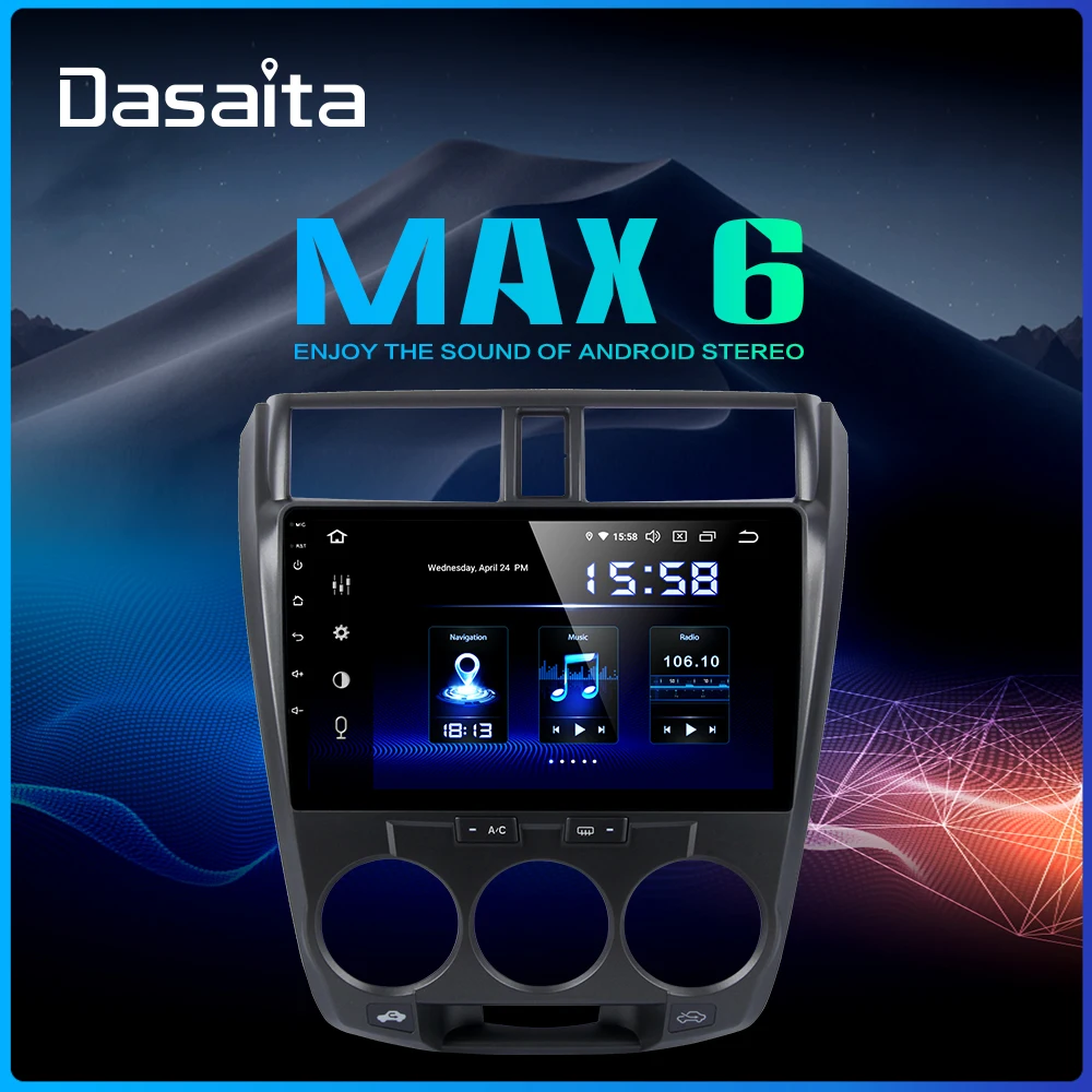 Dasaita Car Autoradio Android 9.0 for Honda City 2008 2009 2010 2011 2012 Radio Navigation GPS 10.2" IPS Multi Touch Screen
Dasaita Car Autoradio Android 9.0 for Honda City 2008 2009 2010 2011 2012 Radio Navigation GPS 10.2" IPS Multi Touch Screen