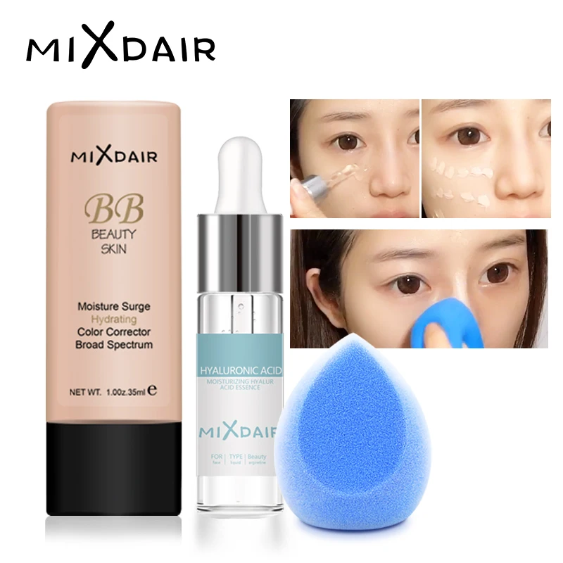 MIXDAIR Makeup Set Hyaluronic acid essence BB Cream Sponge Puff Liquid Foundation Base Makeup Professional Women Serum for Face
MIXDAIR Makeup Set Hyaluronic acid essence BB Cream Sponge Puff Liquid Foundation Base Makeup Professional Women Serum for Face