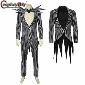 Cosplaydiy The Nightmare Before Christmas Jack Skellington Cosplay Costume Carnival Halloween Costume Fancy Black Stripe Suit
Cosplaydiy The Nightmare Before Christmas Jack Skellington Cosplay Costume Carnival Halloween Costume Fancy Black Stripe Suit