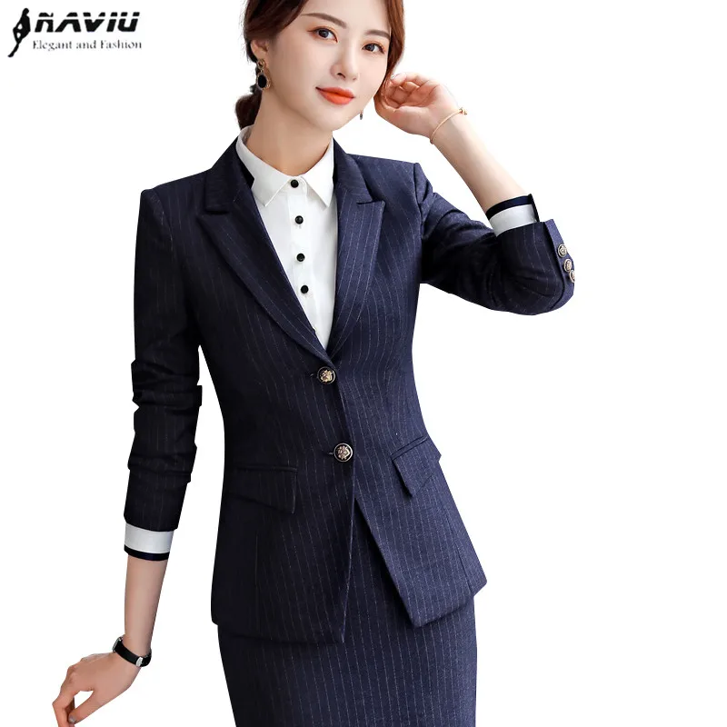 2019 High quality fashion Stripes skirt suit Business formal long sleeve slim blazer and skirt office ladies plus size work wear
2019 High quality fashion Stripes skirt suit Business formal long sleeve slim blazer and skirt office ladies plus size work wear