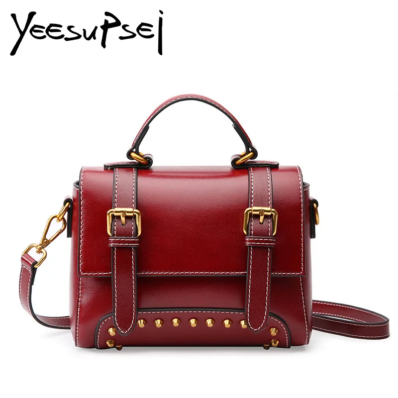 YeeSupSei Fashion Genuine Leather Handle Woman Shoulder Bag Rivet Messenger Bag Women Flap Bag Vintage Rivet Women Crossbody Bag
YeeSupSei Fashion Genuine Leather Handle Woman Shoulder Bag Rivet Messenger Bag Women Flap Bag Vintage Rivet Women Crossbody Bag