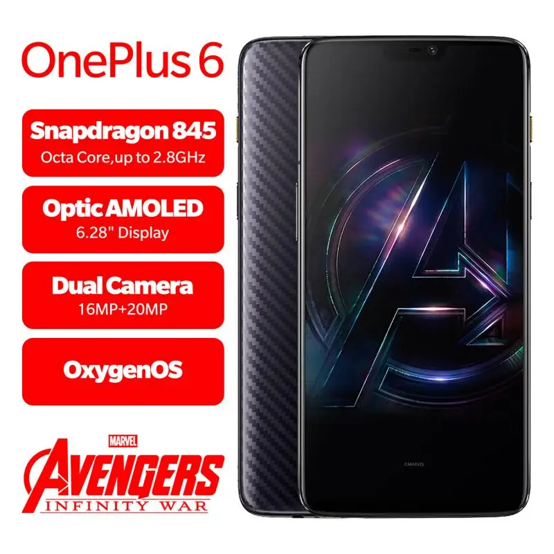OnePlus 6 8GB 256GB AI двойная камера 20MP + 16MP Snapdragon 845 восьмиядерный смартфон|Смартфоны| |