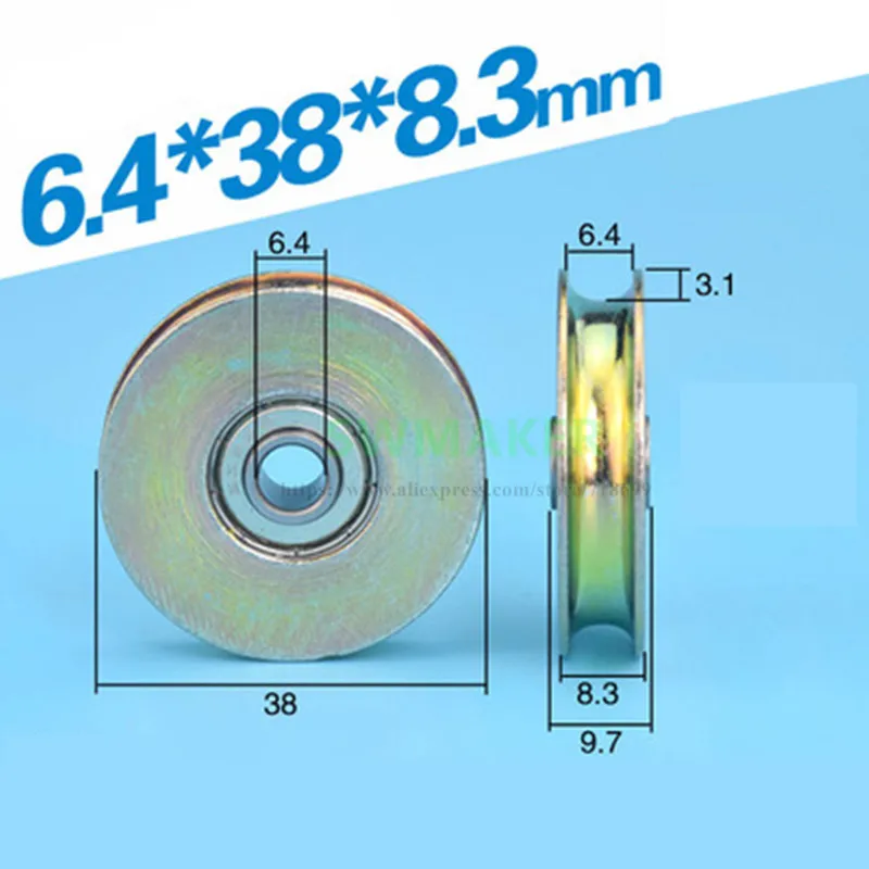 4pcs 6.4*38*8.3mm with triangular bracket/L bracket, U-grooved wheel, bearing wire rope pulley/crane/guide wheel, with base
4pcs 6.4*38*8.3mm with triangular bracket/L bracket, U-grooved wheel, bearing wire rope pulley/crane/guide wheel, with base