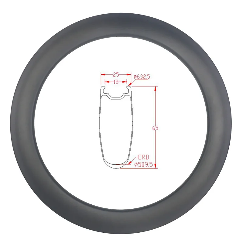 Cyclocross road bicycle 700c 65mm x 25mm disc brake carbon rims inner width 18mm tubeless Cyclo-cross UD 3K 12K matte glossy
Cyclocross road bicycle 700c 65mm x 25mm disc brake carbon rims inner width 18mm tubeless Cyclo-cross UD 3K 12K matte glossy