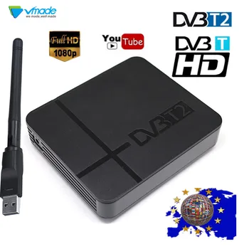 

DVB T2 Decoder TV Box HD Terrestrial digital TV Tuner Receiver Support USB WIFI H.264 MPEG4 HDMI DVB-T Satellite set-top box