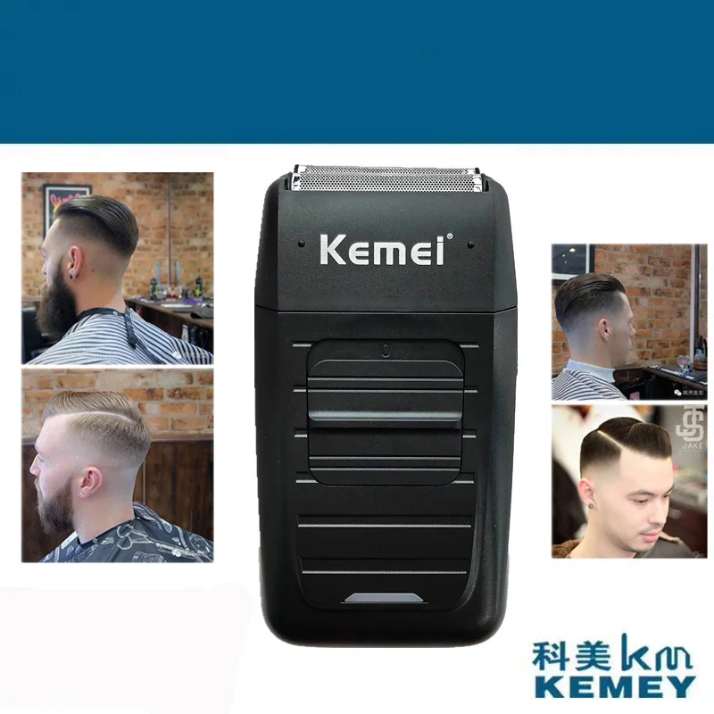 

Kemei KM-1102 Rechargeable Cordless Shaver for Men Twin Blade Reciprocating Beard Razor Face Care Multifunction Strong Trimmer