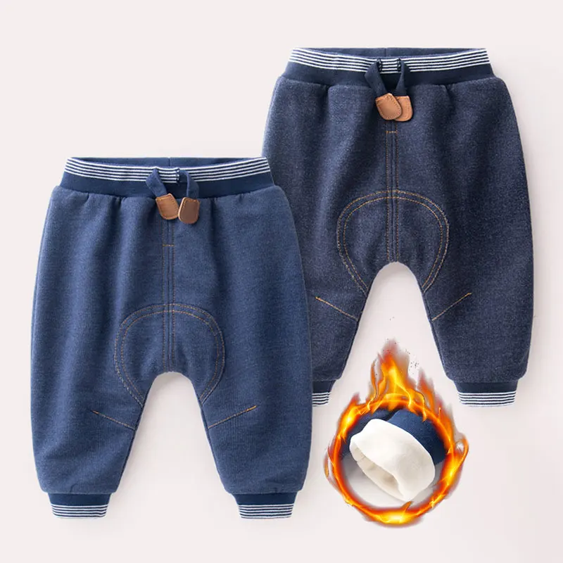 Quality Winter Toddlers Plus Velvet Pants Elastic Casual Warm Jeans Kids Trousers Child Boys Baby Cotton Pants Thicken Trousers
Quality Winter Toddlers Plus Velvet Pants Elastic Casual Warm Jeans Kids Trousers Child Boys Baby Cotton Pants Thicken Trousers