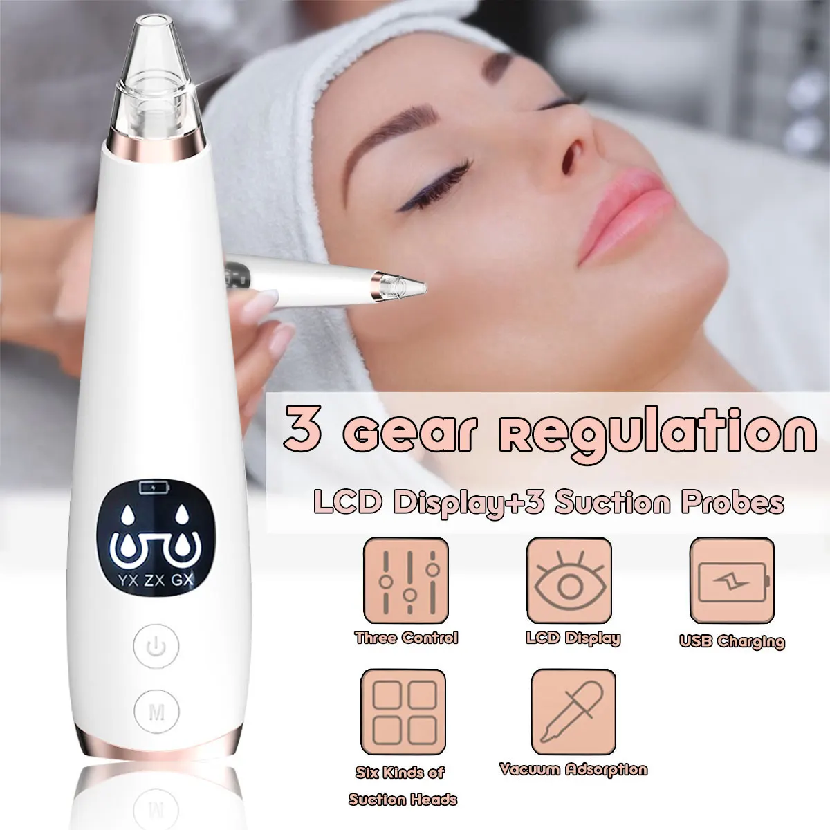 Pore Cleaner Blackhead Remover Vacuum Electric Nose Face Deep Cleansing Skin Care Machine Beauty Face Skin Tool Birthday Gift
Pore Cleaner Blackhead Remover Vacuum Electric Nose Face Deep Cleansing Skin Care Machine Beauty Face Skin Tool Birthday Gift