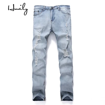 HMILY Mens Skinny Jeans Light Blue Distressed Denim Stretch Jeans Men Slim Fit Fashion Elastic Waist Hole Bottoms Men Pants
HMILY Mens Skinny Jeans Light Blue Distressed Denim Stretch Jeans Men Slim Fit Fashion Elastic Waist Hole Bottoms Men Pants