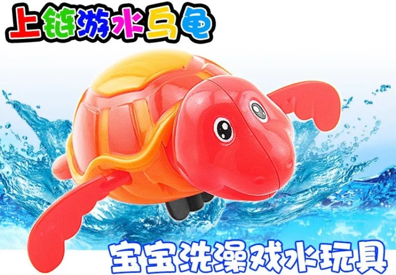 Clockwork Toy Wind Up Crocodile Toy Turtles Water Swim Kid Bath Pool Tub Animal Education Wind Up Toys For Children Random Color