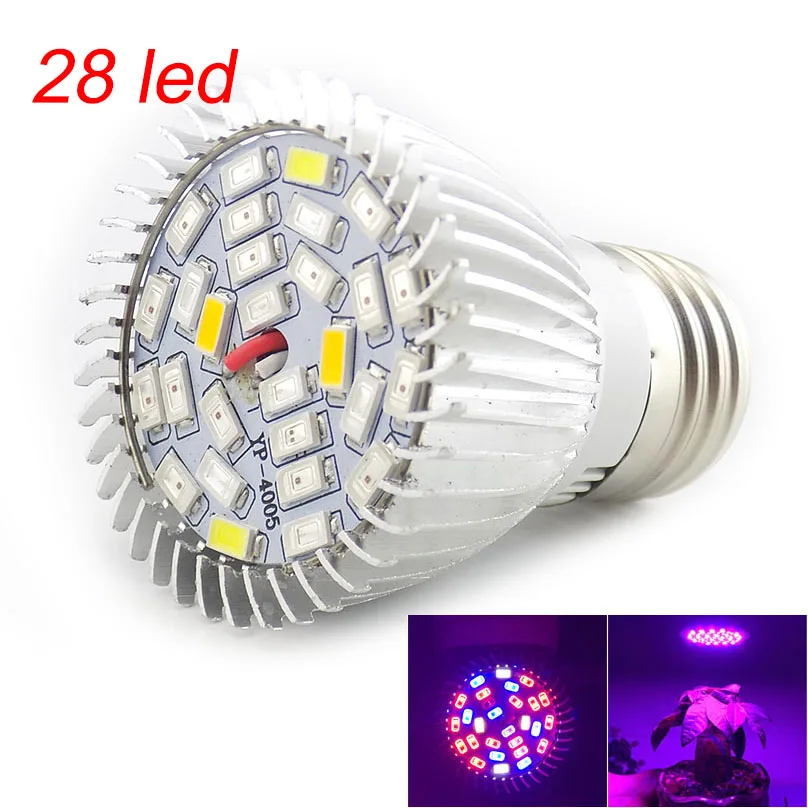 Description Picture 6 of item18LED 28 LED Grow Bulb E27 220V Hydroponic Growth Light 8W 10W Full Spectrum Sunlight For Flower Plant Hydroponic Growing Lamp