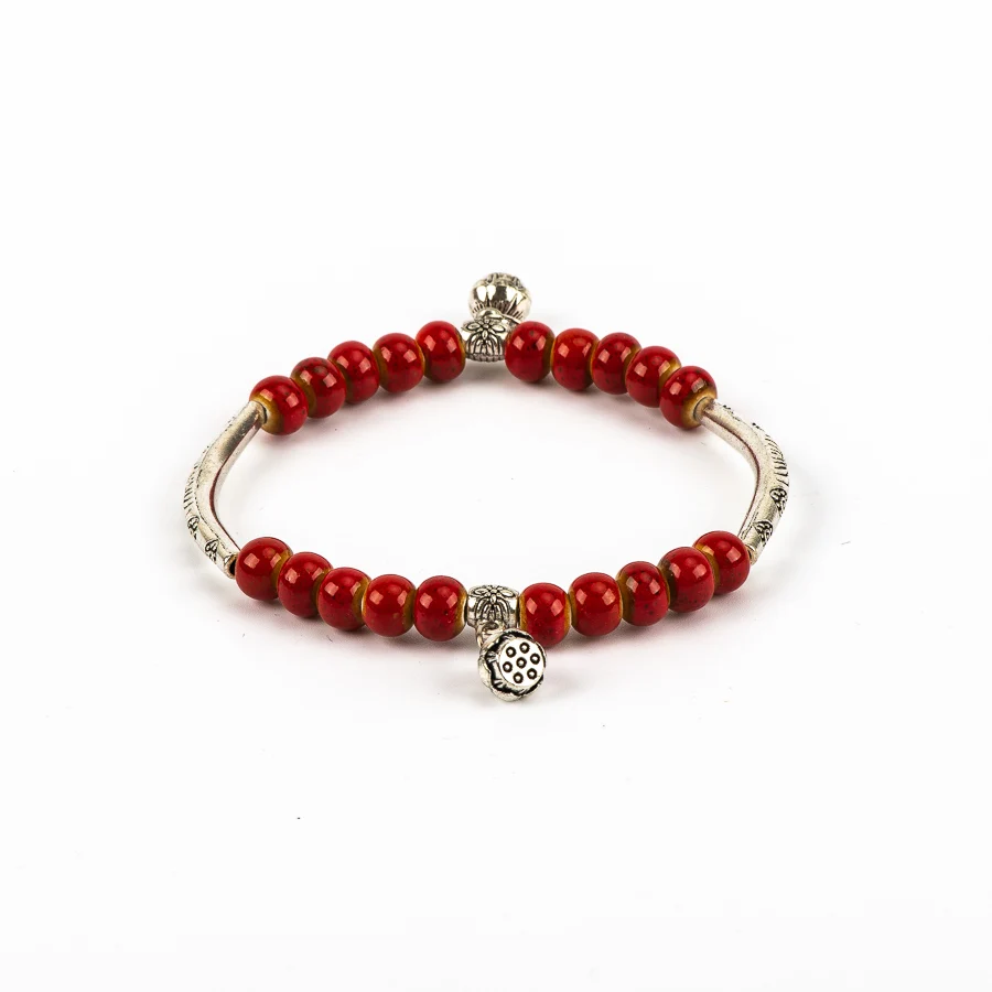 Ceramic Beads Elastic Bracelets bohemia vintage Classic style Jewelry Bracelet for women #DY219
Ceramic Beads Elastic Bracelets bohemia vintage Classic style Jewelry Bracelet for women #DY219