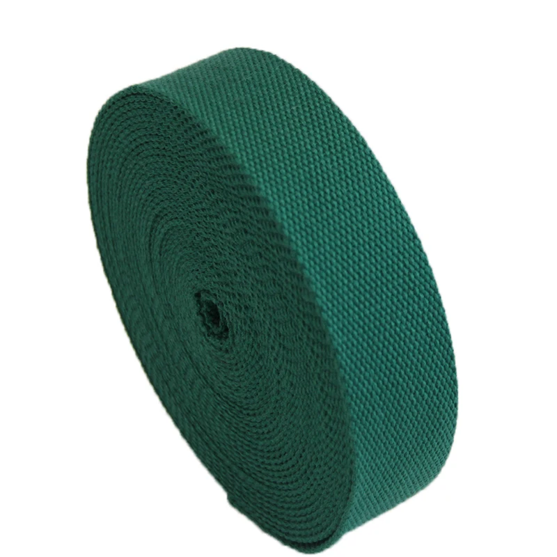 

38MM Green Color 1.5 Inch High Quality Cotton Webbing Tape For Bag Strap 50Yards/Lot Liman Ribbon Factory Popular
