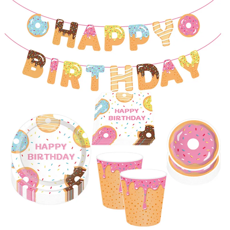 1Set Donut Party Disposable Paper Plates Cups Holder Napkins Banner Balloon Baby Shower Kids Birthday Party Decoration Supplies
1Set Donut Party Disposable Paper Plates Cups Holder Napkins Banner Balloon Baby Shower Kids Birthday Party Decoration Supplies