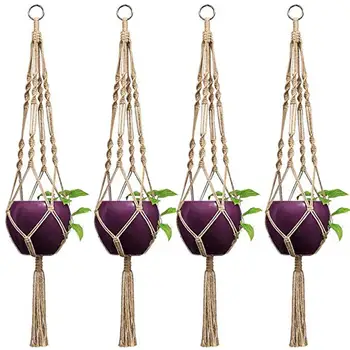 4PCS Macrame Plant Hanger Wall Art Indoor Outdoor Use Elegant Bohemian Home Decor Flower Pot Holder Basket
4PCS Macrame Plant Hanger Wall Art Indoor Outdoor Use Elegant Bohemian Home Decor Flower Pot Holder Basket