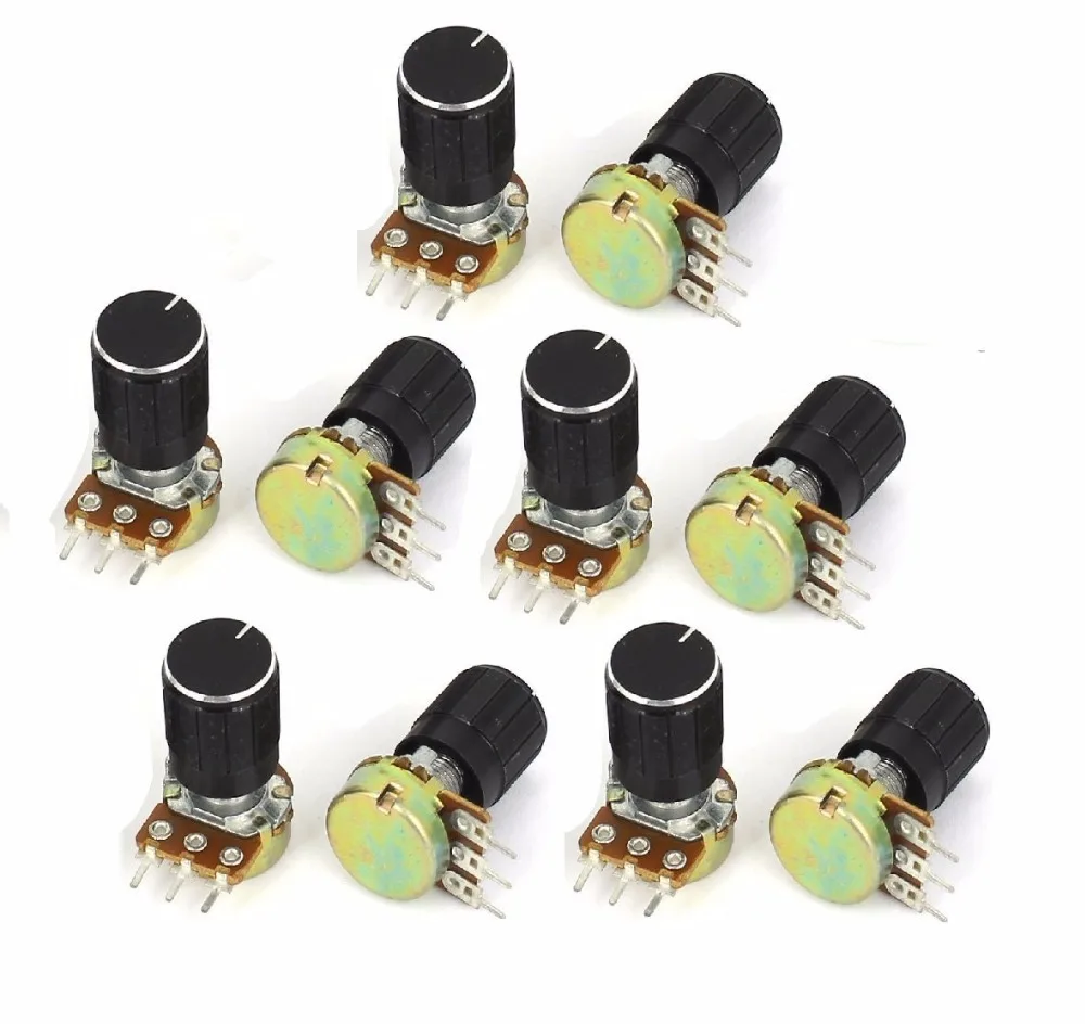 10Pcs WH148 B10K Linear Potentiometer 15mm Shaft With Nuts And Washers 1K 2K 5K 10K 20K 50K 100K 250K 500K 1M Potentiometer Knob
10Pcs WH148 B10K Linear Potentiometer 15mm Shaft With Nuts And Washers 1K 2K 5K 10K 20K 50K 100K 250K 500K 1M Potentiometer Knob