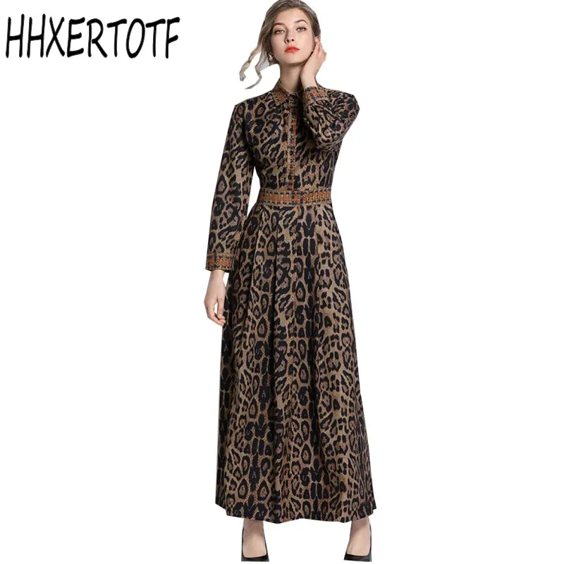 2019 spring New Women Bohemian Dresses Long Sleeve Printing Leopard Dresses High Waist turn down Collar Dress
2019 spring New Women Bohemian Dresses Long Sleeve Printing Leopard Dresses High Waist turn down Collar Dress