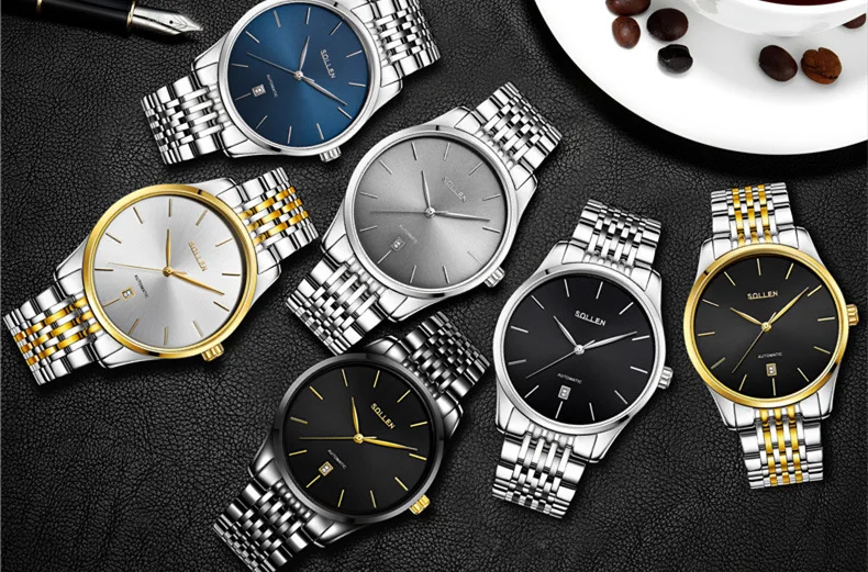 Relogio homem SOLLEN Luxury Brand Business Mechanical Watch Men Gold Fashion Casual Military Dress Men Watches Dropshipping
Relogio homem SOLLEN Luxury Brand Business Mechanical Watch Men Gold Fashion Casual Military Dress Men Watches Dropshipping