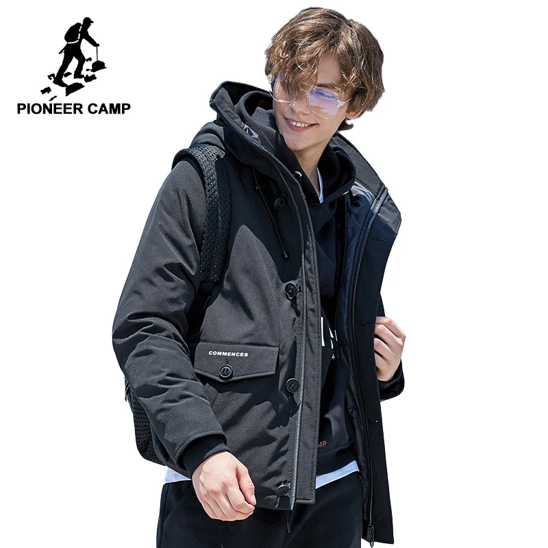 Pioneer Camp fashion down jackets for men brand clothing thick warm winter duck down coat male top quality black AYR801406
Pioneer Camp fashion down jackets for men brand clothing thick warm winter duck down coat male top quality black AYR801406