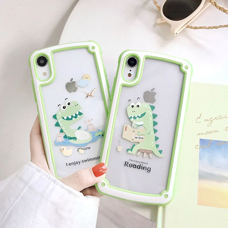 Lovely baby dinosaur phone cases For iphone 7 case Anti-drop transparent backcover For iphone6 6s 7 8plus X XS XR XS MAX capa
Lovely baby dinosaur phone cases For iphone 7 case Anti-drop transparent backcover For iphone6 6s 7 8plus X XS XR XS MAX capa
