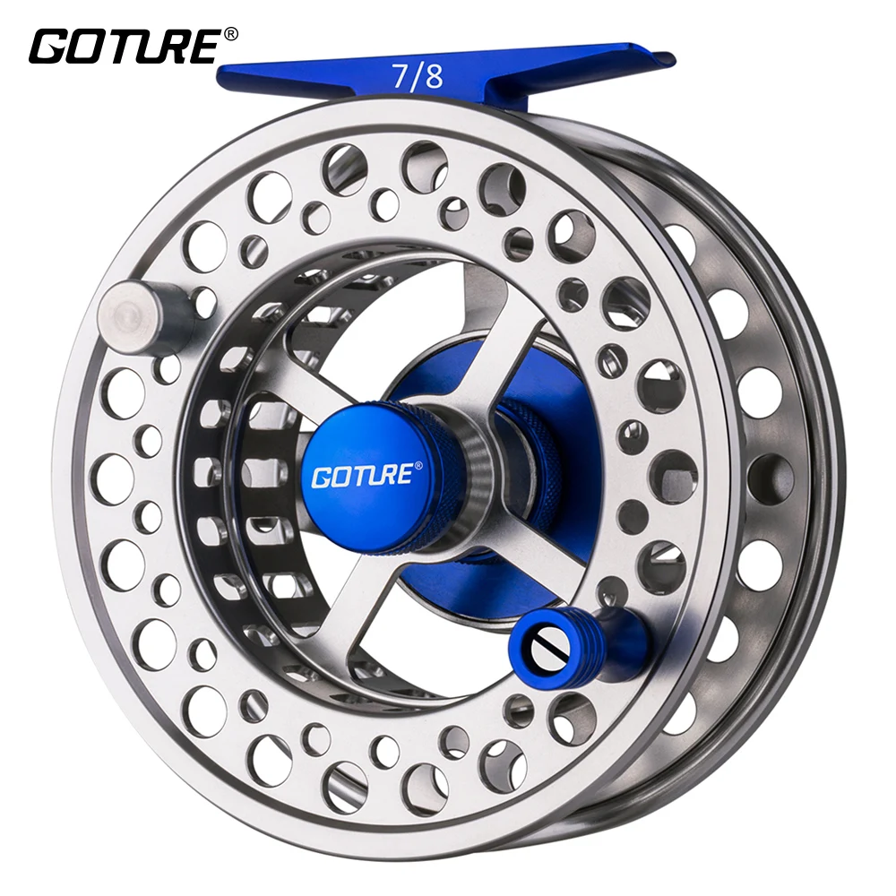 

Goture Cyrax Fly Fishing Reel 3BB 3/4 5/6 7/8 9/10 WT Large Arbor CNC Machined Aluminum Alloy Metal Fly Reel for Sea Bass Trout
