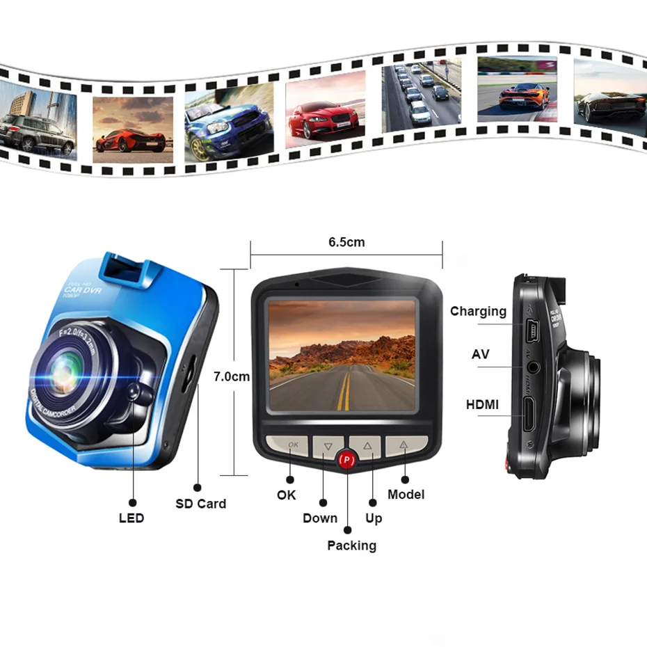 Best Mini Full HD 1080P Dashcam Avtoregistrator Dashcamera Car DVR Dash Camera For Car DVR Recorder Video Registrator Dash Cam (10)