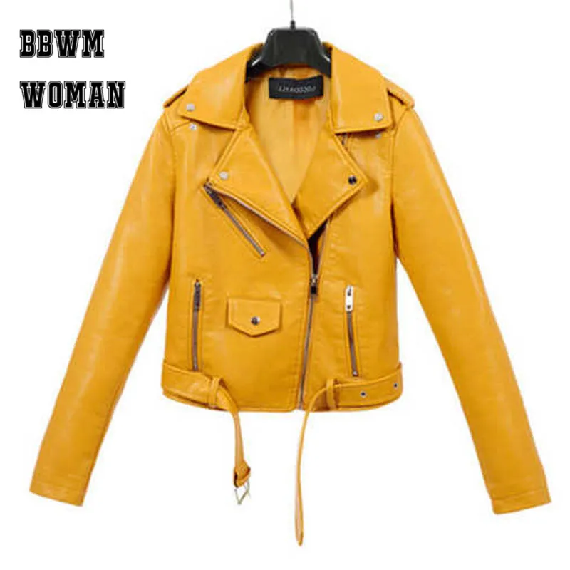 Yellow Pink Black Red Locomotive Leather Jacket Ladies Basic Street Zipper Female PU Jackets ZO958
Yellow Pink Black Red Locomotive Leather Jacket Ladies Basic Street Zipper Female PU Jackets ZO958