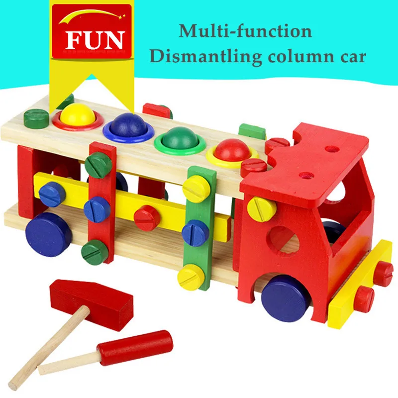Baby Educational Wooden Toy screw nut insert blocks toys Disassembly Screw Nut Vehicle Car Knock Ball Developmental scale models
Baby Educational Wooden Toy screw nut insert blocks toys Disassembly Screw Nut Vehicle Car Knock Ball Developmental scale models