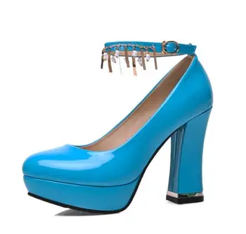 Zapatos Mujer Shoes Woman Chaussure Femme Platform Patent Leather Autumn Ladies Ankle Strap Women Pumps High Heels C161681
Zapatos Mujer Shoes Woman Chaussure Femme Platform Patent Leather Autumn Ladies Ankle Strap Women Pumps High Heels C161681