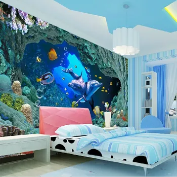Papel Murals de parede Blue Sea Fishes 3d Wall Cartoon Mural Wallpaper for Kids room mural living room children 5D Wall Murals
Papel Murals de parede Blue Sea Fishes 3d Wall Cartoon Mural Wallpaper for Kids room mural living room children 5D Wall Murals