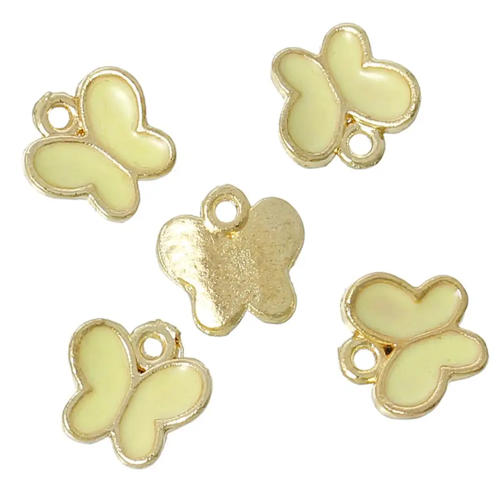 DoreenBeads Zinc metal alloy Charm Pendants Butterfly Gold color Pale Yellow Enamel 8mm( 3/8") x 8mm( 3/8"), 2 Pieces 2017 new
DoreenBeads Zinc metal alloy Charm Pendants Butterfly Gold color Pale Yellow Enamel 8mm( 3/8") x 8mm( 3/8"), 2 Pieces 2017 new
