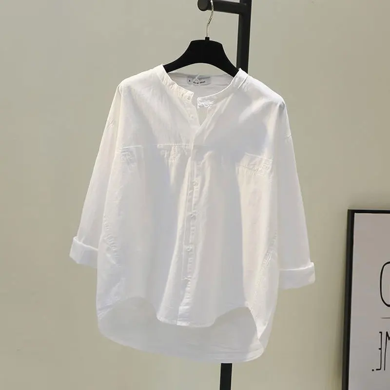 Spring Korea Fashion Women Shirts Plus Size Long Sleeve Loose White Shirt All-matched Casual Tops Cotton Female Blouse D124
Spring Korea Fashion Women Shirts Plus Size Long Sleeve Loose White Shirt All-matched Casual Tops Cotton Female Blouse D124