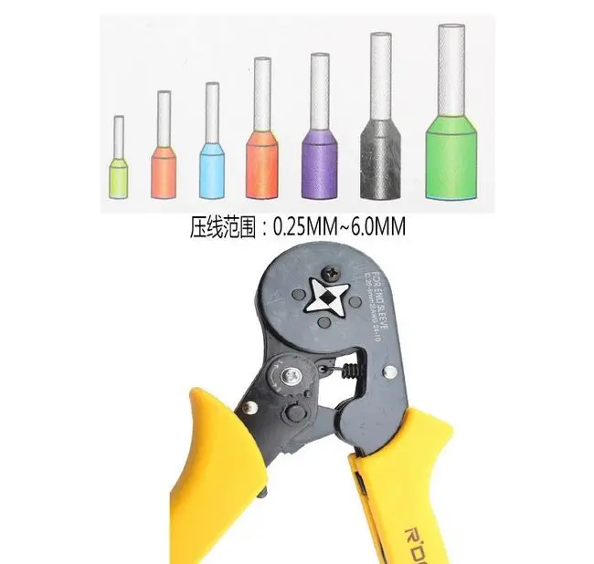 R'DEER crimp range:0.25-6.0mm*mm adjustable crimping tools(four edge type) electric terminals tool NO.RT-6E
R'DEER crimp range:0.25-6.0mm*mm adjustable crimping tools(four edge type) electric terminals tool NO.RT-6E