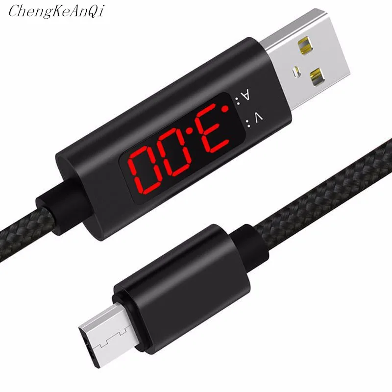 

LED Display Micro USB Cable USB Type C Cord USB Fast Charger Cable Data Sync For Android Samsung Huawei Xiaomi Sony LG Cable 1M