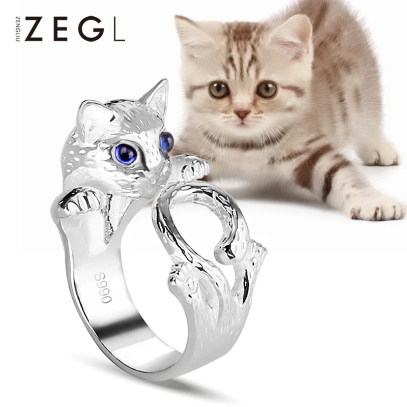 ZEGL Exquisite Ring Open Sterling Silver Jewelry Ring Lady Ring Cat Ring Phalanx ring
ZEGL Exquisite Ring Open Sterling Silver Jewelry Ring Lady Ring Cat Ring Phalanx ring