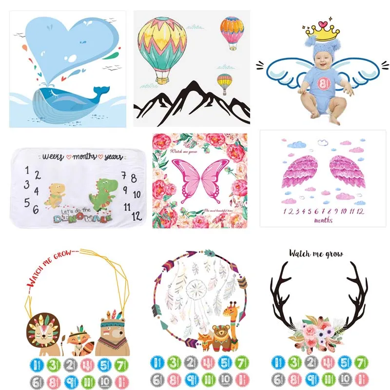 Newborn Photography Prop Blankets Hot Air Balloon Printed Backdrop Cloth Baby Boy Girl Monthly Photograph Stickers
Newborn Photography Prop Blankets Hot Air Balloon Printed Backdrop Cloth Baby Boy Girl Monthly Photograph Stickers