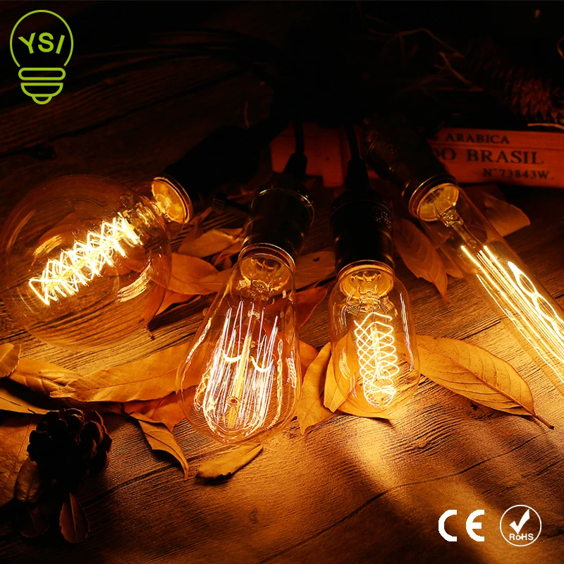 Vintage Edison Bulb 220V Antique Edison Lamp E27 Incandescent Pendant Bulb Lighting 40W Retro Filament Light Tungsten Lamp
Vintage Edison Bulb 220V Antique Edison Lamp E27 Incandescent Pendant Bulb Lighting 40W Retro Filament Light Tungsten Lamp