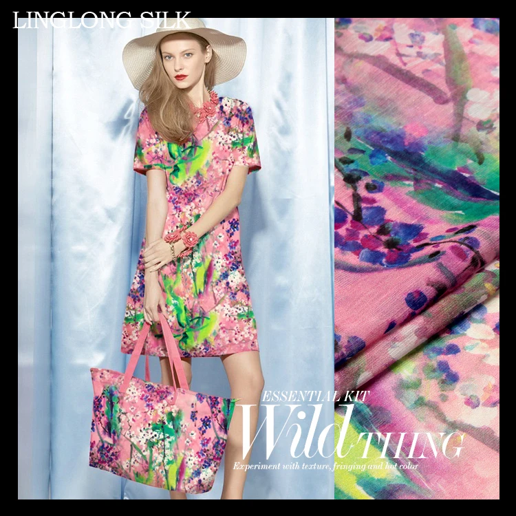 SILK LINEN FABRIC 14m/m Width 55"-140cm30%Natural Silk+70% Linen Fashion Fabrics Digital Printing Pink Color Fabric Floral Print
SILK LINEN FABRIC 14m/m Width 55"-140cm30%Natural Silk+70% Linen Fashion Fabrics Digital Printing Pink Color Fabric Floral Print